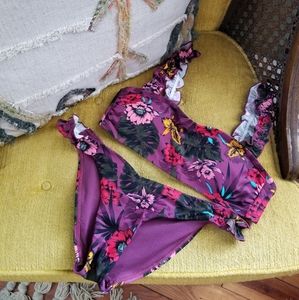 Purple Floral Bikini